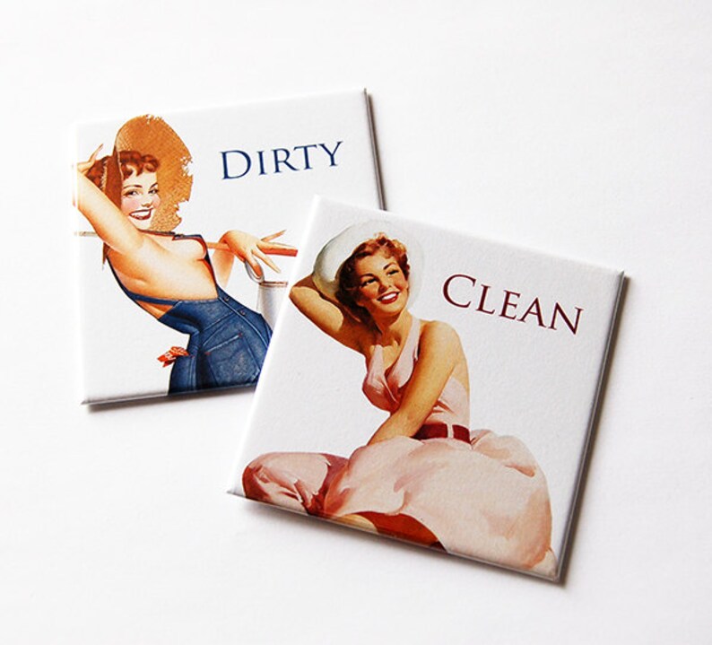 Pinup girl Dishwasher Dirty Clean Dishwasher Etsy