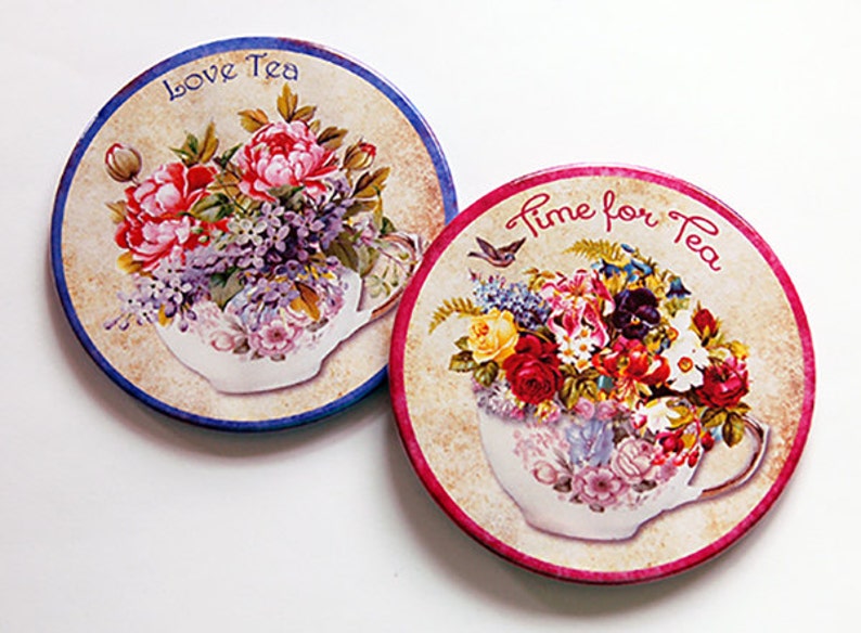 Tea Coasters Coasters Tea Cup Coaster Hostess Gift Drink Etsy Canada