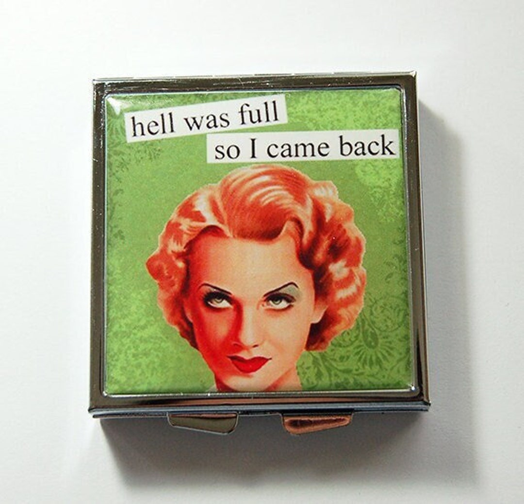 Pill Case, Funny Pill Box, Funny Pill Case, Square Pill Box, Square