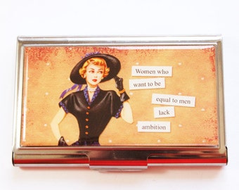Business Card Case, Funny Card Case, Humor, Funny Business Card Case, Card case, business card holder, Ambition (3006)