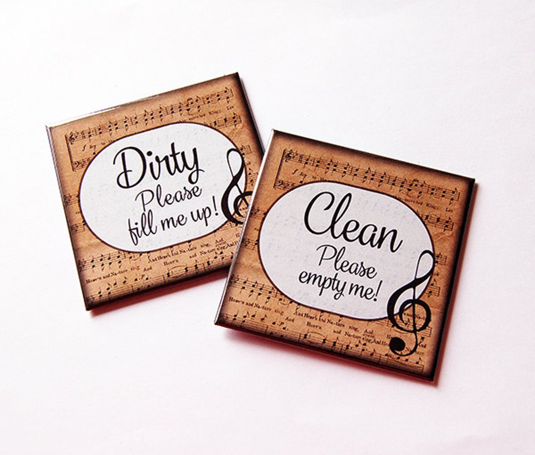 Clean Dishes Dirty Dishes Dishwasher Etsy
