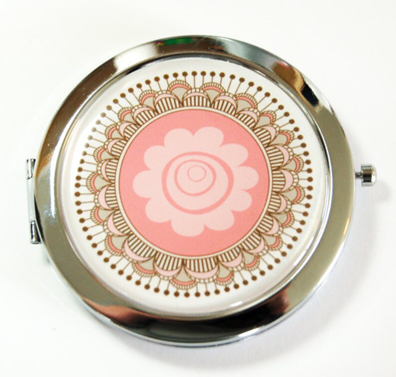 Flower Compact Mirror Mirror Purse Mirror Compact Pocket Etsy
