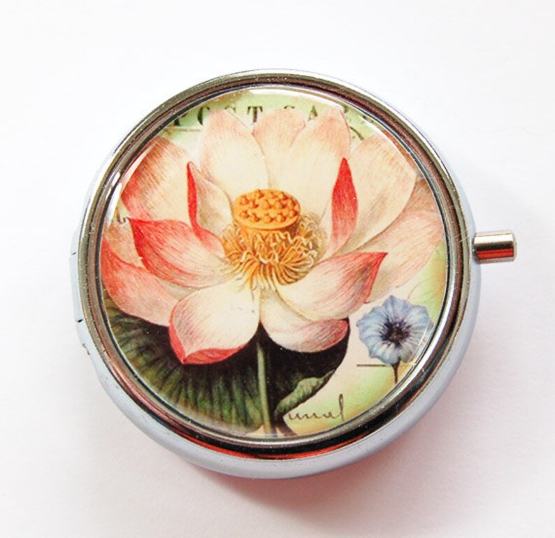 Flower Pill Box Pill Case Pill Container Floral Pill Case Etsy
