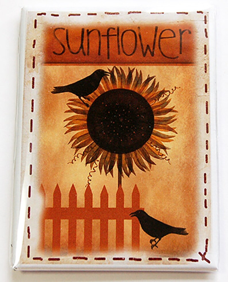 Sunflower Kitchen Fridge ACEO Etsy