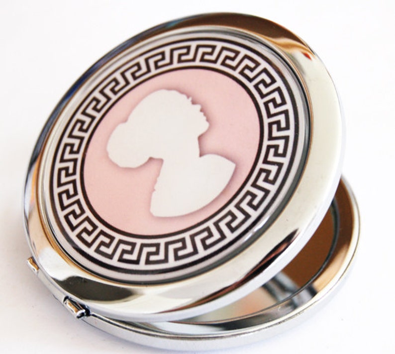 Compact Mirror Cameo Compact Mirror Pink Mirror Mirror Etsy