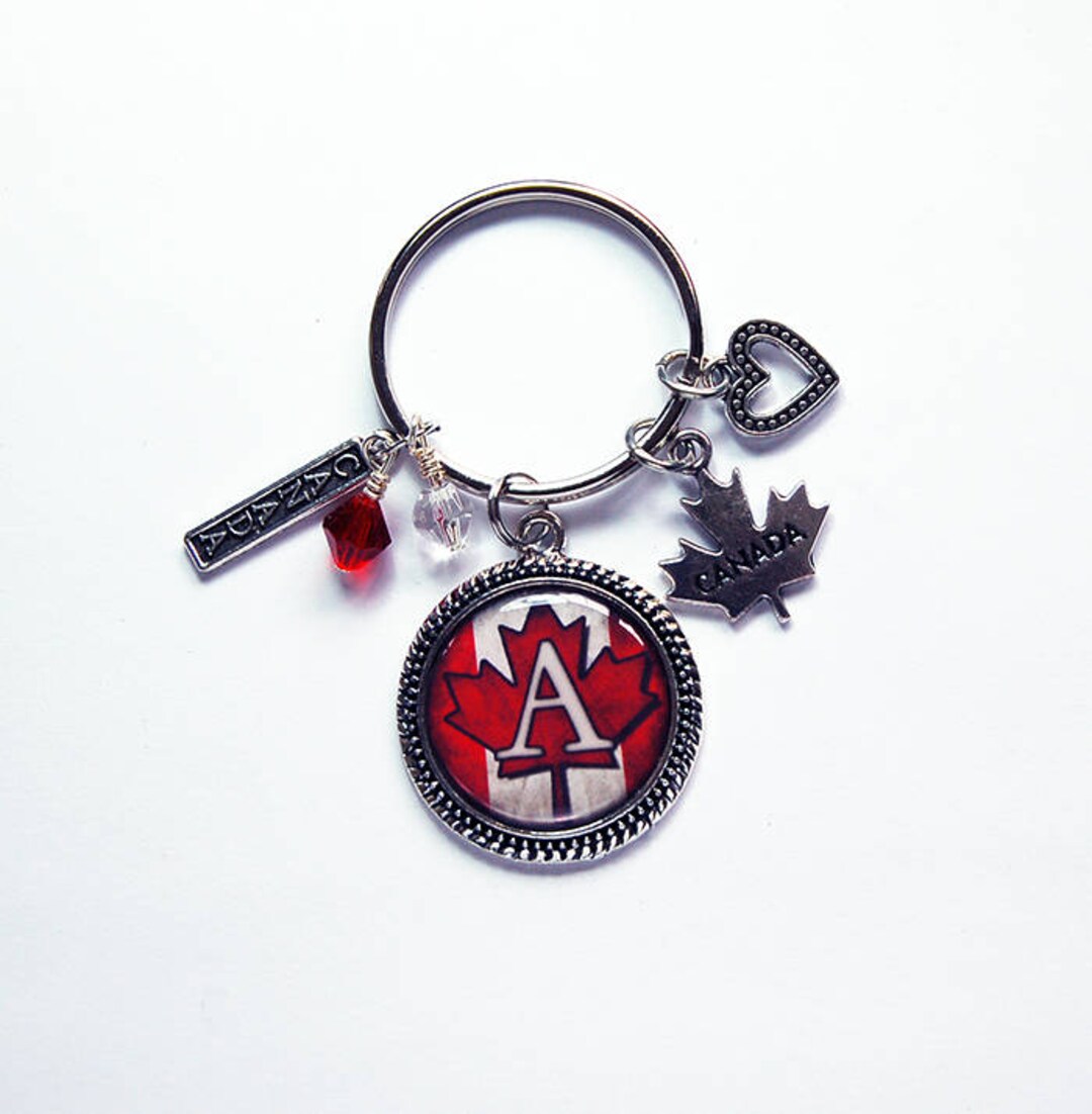 Canada Keychain, Keychain With Charms, Canada Maple Leaf, Canada ...