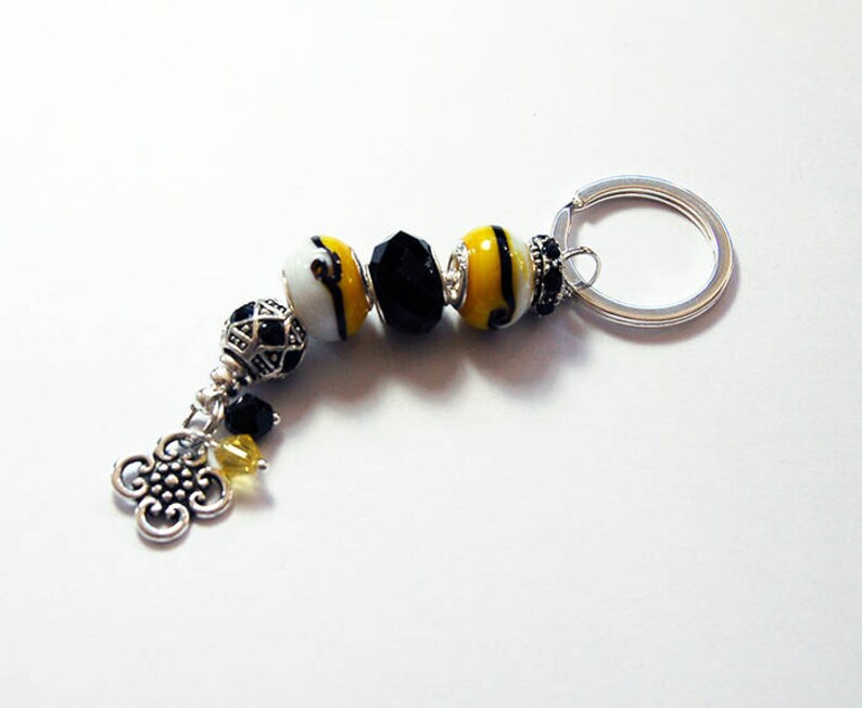 Pretty keyring Glass Bead Keychain Keychain for women Etsy