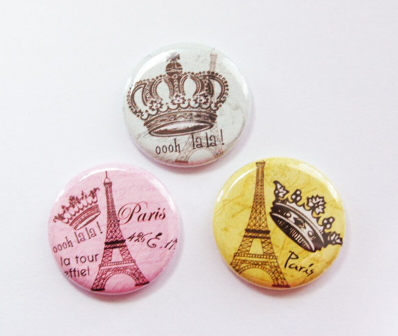 Paris Magnet Set Paris Themed Magnets With Eiffel Tower and - Etsy