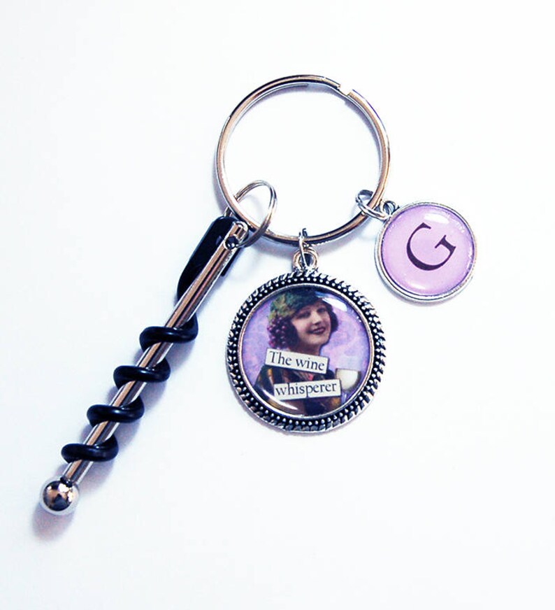 Funny Keyring Gift for Her Corkscrew Keychain Humor Etsy