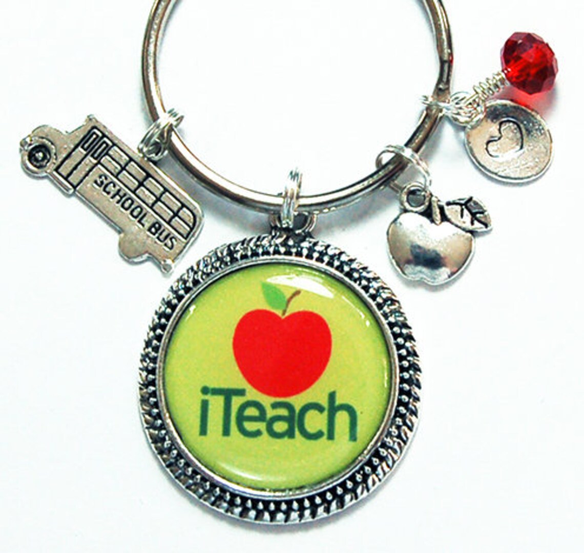 Iteach Keyring Gift for Teacher Teacher Keychain Keychain Etsy