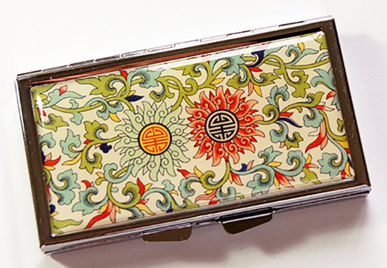 7 sections Pill case 7 day pill box Pill Box Pill Container 7 day Asian Venetian pill case Venetian Print Venetian Design 4977
