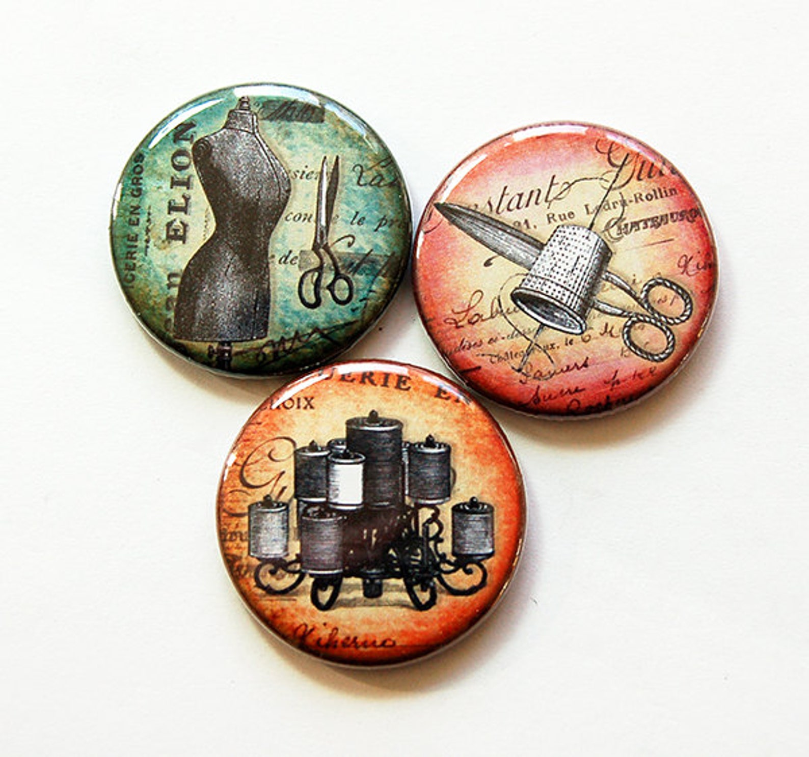 Quilting Sewing Button Kitchen Etsy