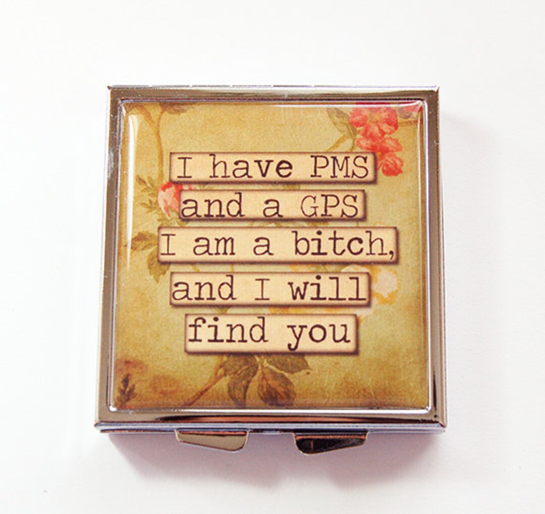 Funny Pill Case, Square Pill Case, Funny Pill Box, Pill Case, Pill Box