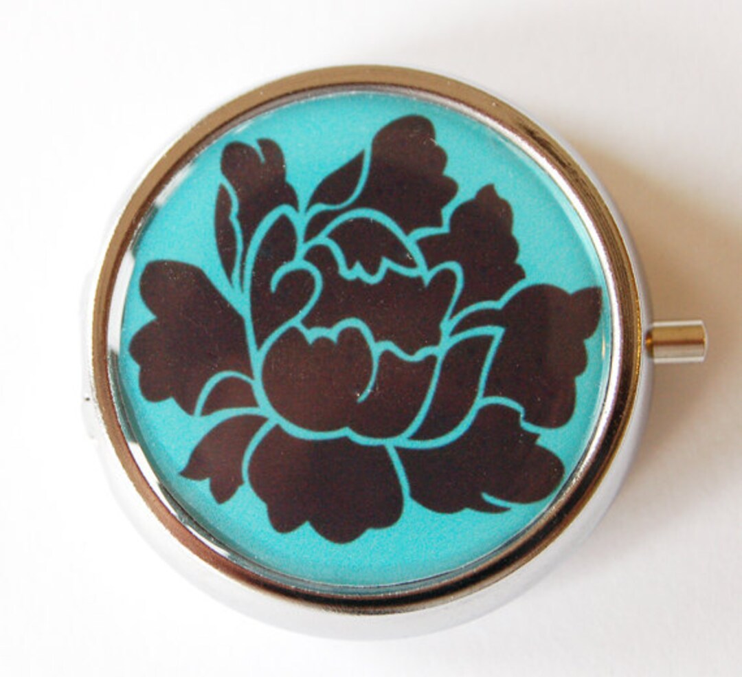 Flower Pill Box Pill Case Pill Container Floral Gift for Etsy
