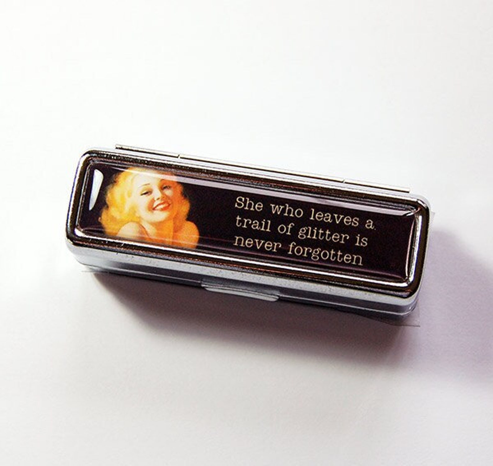 Lipstick Case Lipstick Case With Mirror Lipstick Holder Etsy