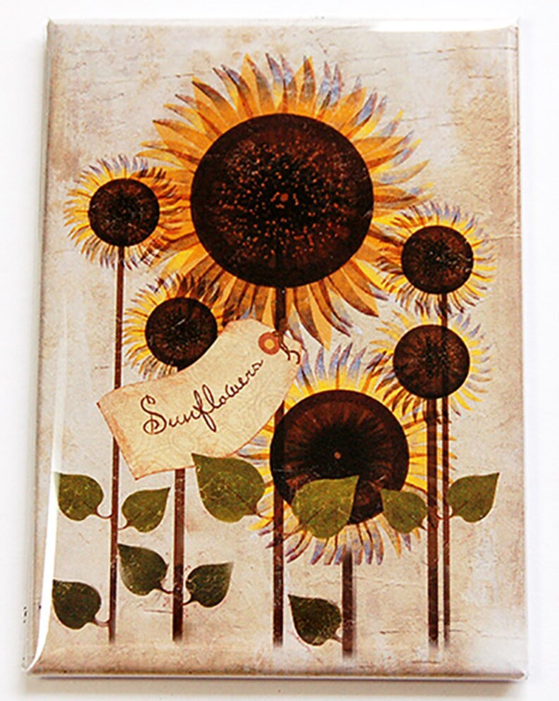 Sunflower Kitchen Fridge ACEO Etsy