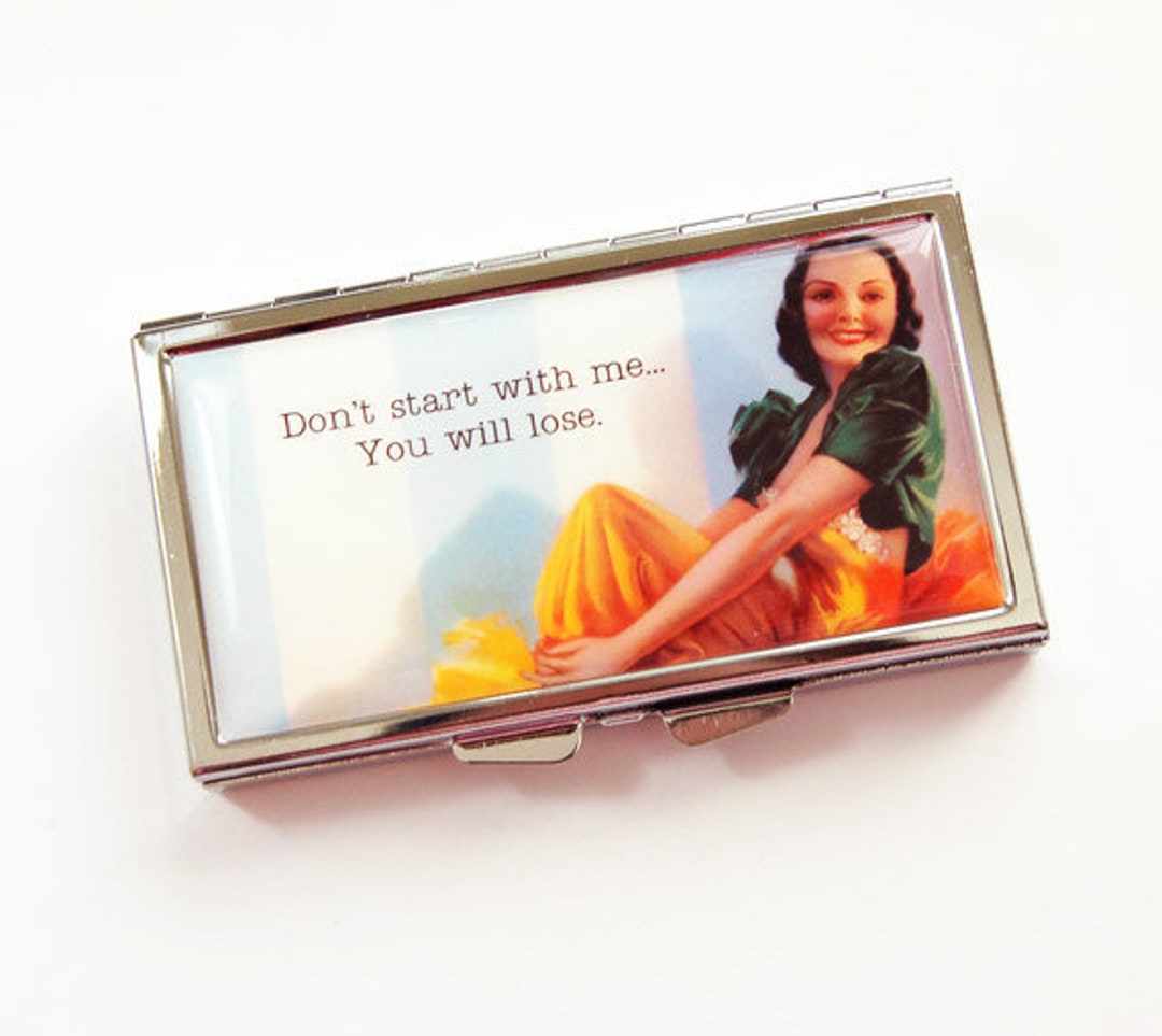 7 Day Pill Case, Funny Pill Case, Pill Box, Pill Case, 7 Sections