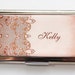 Personalized Business Card Case, business card holder, Personalized, card case, Custom Case, stainless steel, lace, you pick color (3537) 