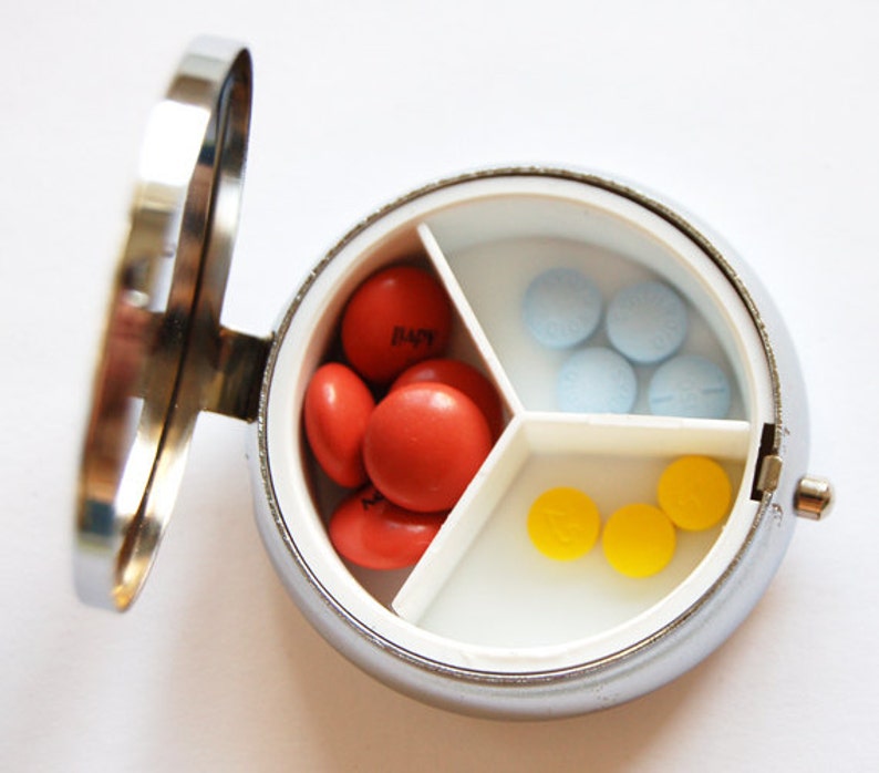 pink Pill Container Gift for her cameo round pill case mint case 1727 Cameo Pill Case Pill Case