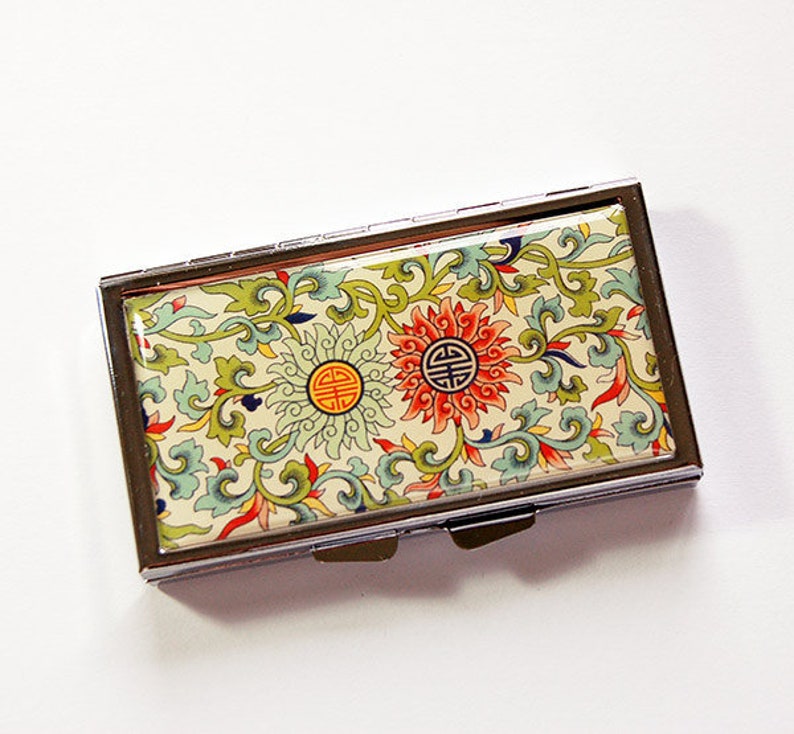 7 sections Pill case 7 day pill box Pill Box Pill Container 7 day Asian Venetian pill case Venetian Print Venetian Design 4977