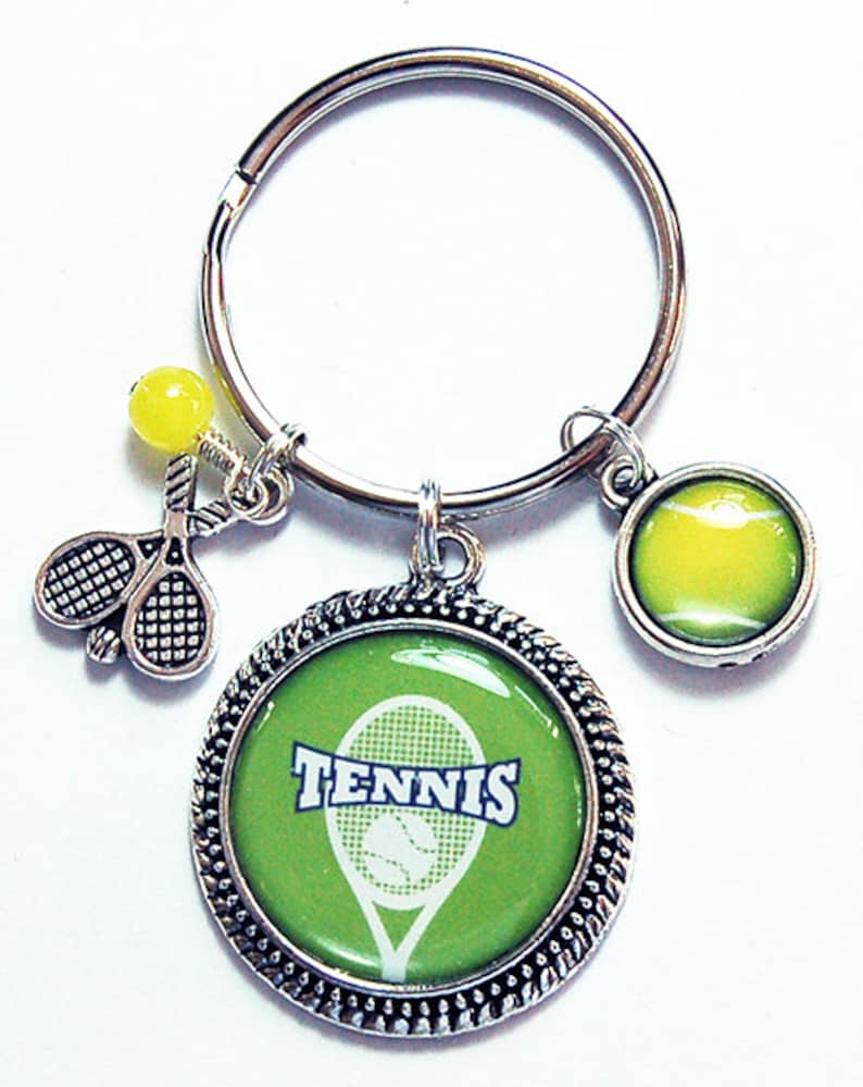Tennis Keychain Sports Keyring Keychain With Charms Cute Etsy Canada
