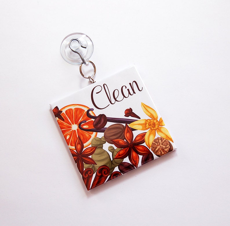 Dishwasher Sign With Suction Cup Dirty Dishes Sign Clean Etsy Canada