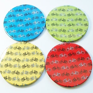 Bicycle Coasters, Cycling Coasters, Drink Coasters, Coasters, Barware, Hostess Gift, Housewarming Gift, Bright Colors, Bicycle 5089 image 2