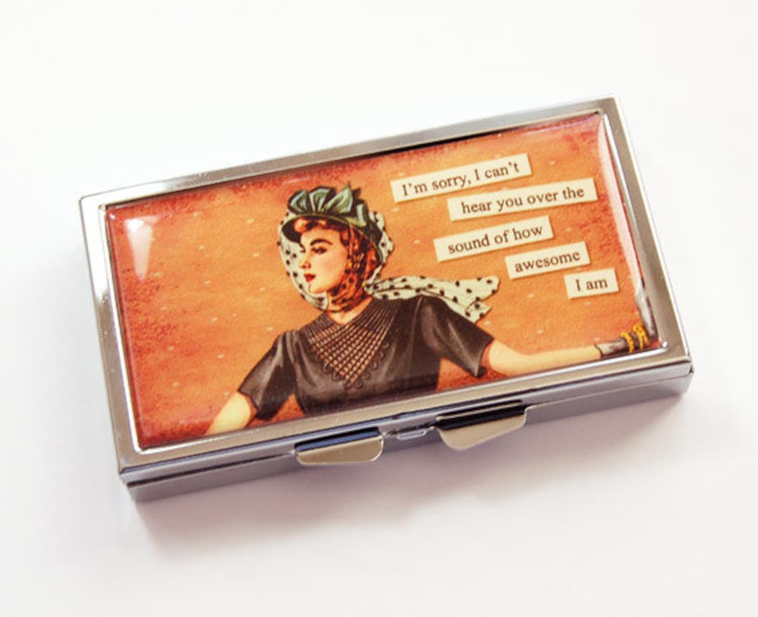 Funny Pill Box 7 Day, How Awesome I Am Pill Case for Her, Travel Pill