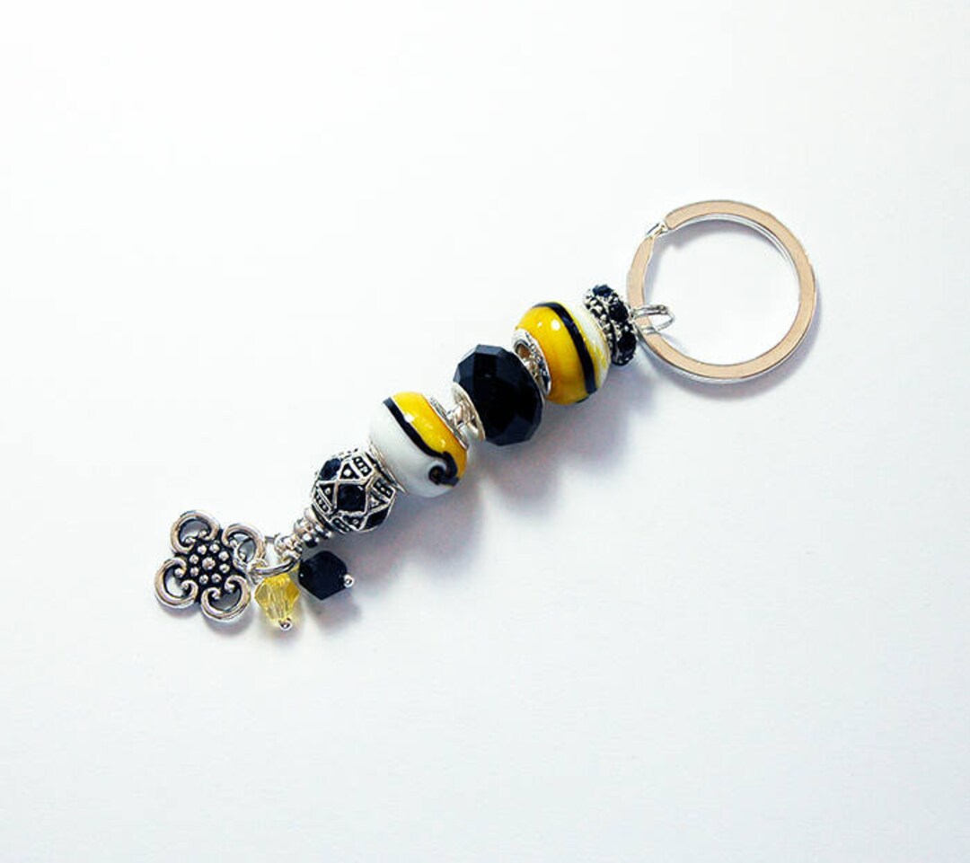 Pretty Keyring Glass Bead Keychain Keychain for Women Etsy Canada
