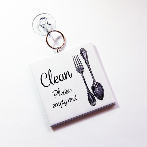 Dishwasher Sign Works on Stainless Steel Clean Dishes Sign Etsy