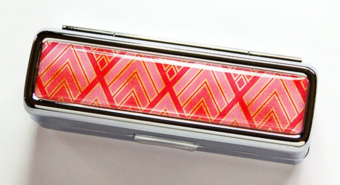 Lipstick Case With Mirror Pink Gold Lipstick Case Lipstick Etsy