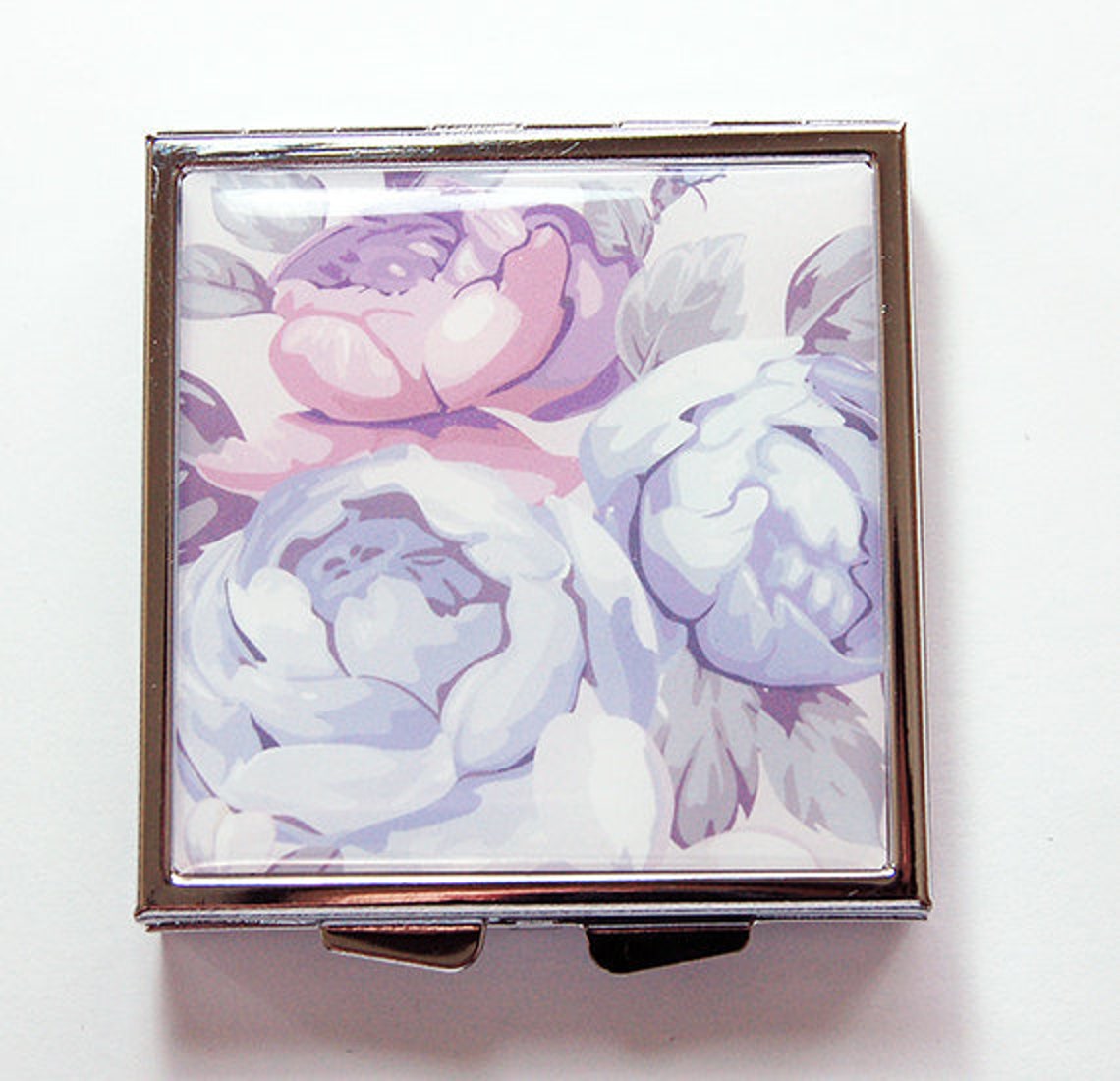 Flower Pill Case Wedding Square Pill Box Flower Pill Box 4 Etsy