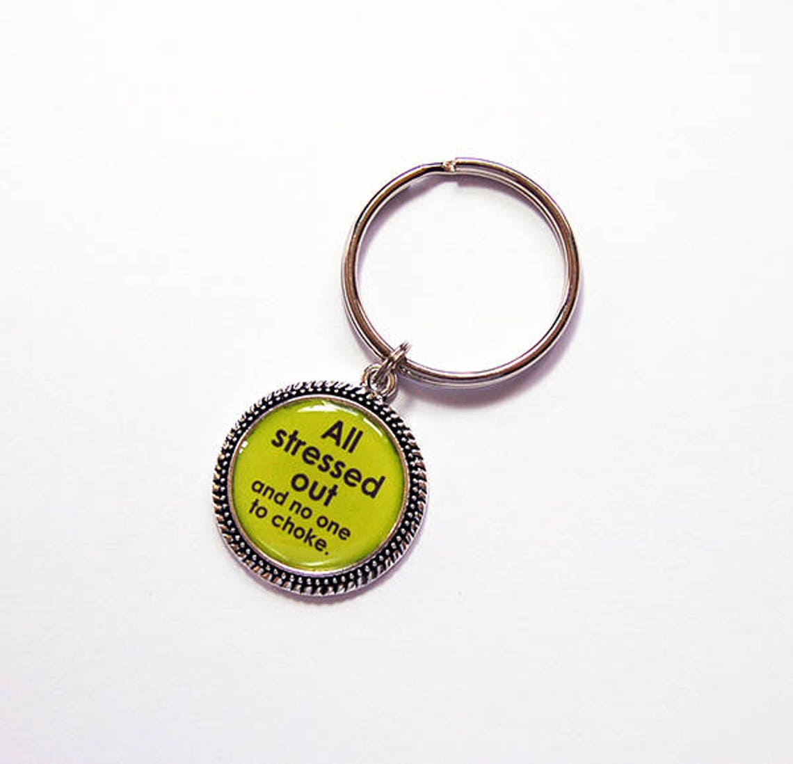 All Stressed Out Keychain Funny Keychain Key Chain Key Etsy