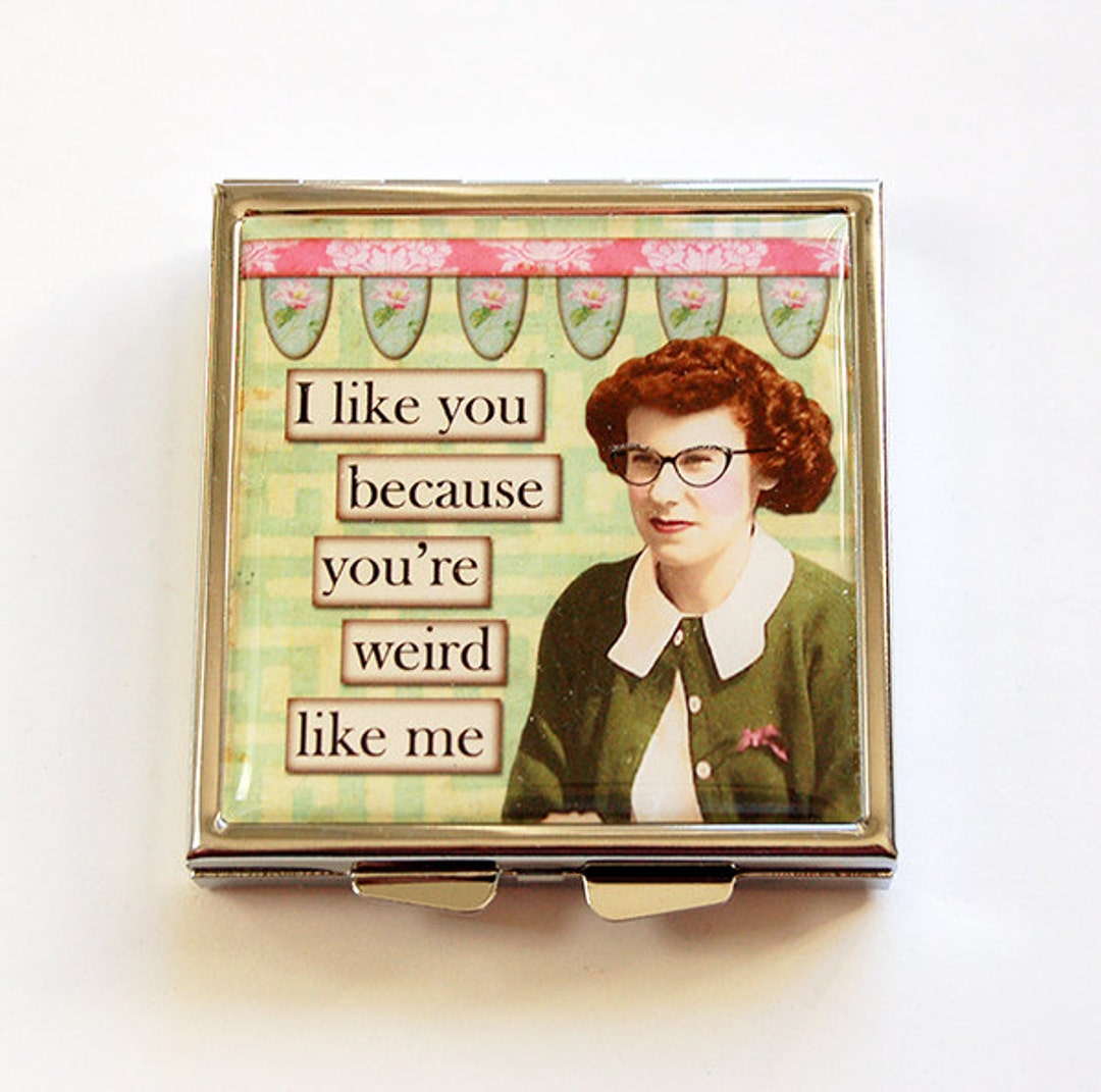 Funny Pill Case Square Pill Case Square Pill Box Weird Like Etsy