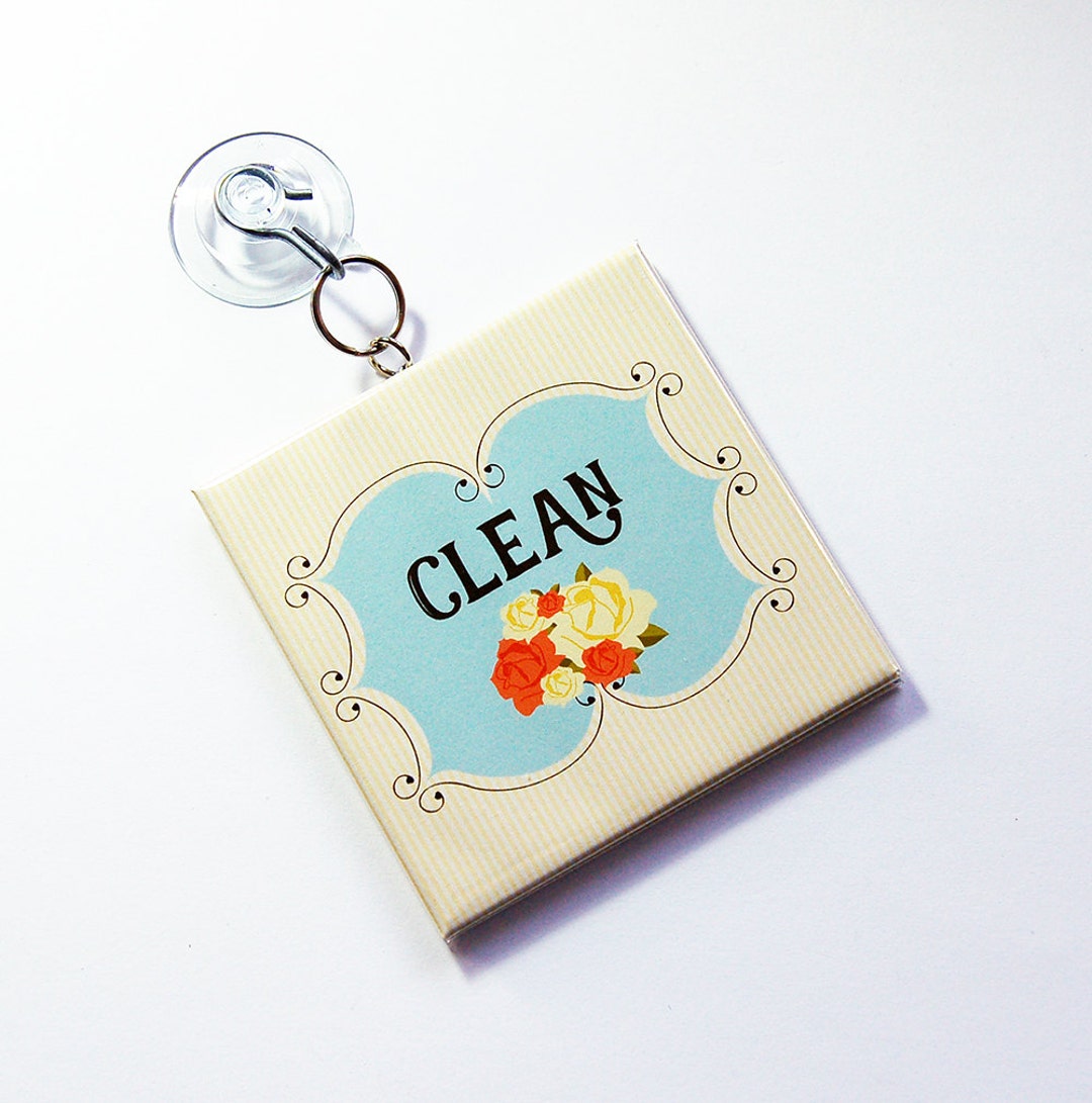 Dishwasher Sign, Sign With Suction Cup, Clean Dishes, Dirty Dishes ...