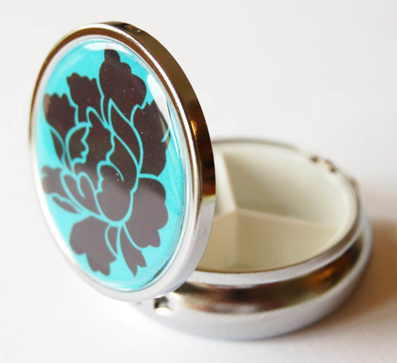 Flower Pill Box Pill Case Pill Container Floral Gift for Etsy
