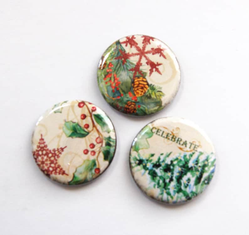 Christmas Holiday Button Kitchen Etsy