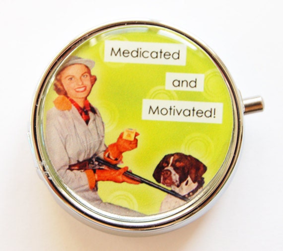 Funny Pill Box Pill Case Pill Container case Green humor Etsy