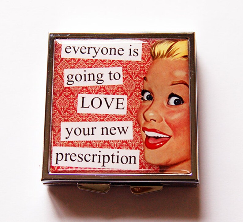 Funny Pill Case Square Pill Case Gift for Friend Funny Pill Etsy