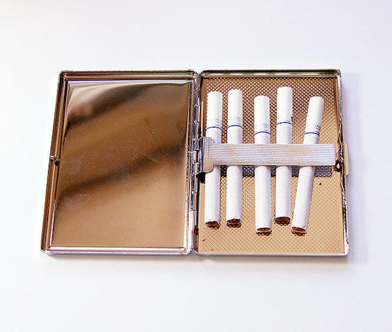 Pitillera rosa, Art Deco, Slim Cigarette Case, Caja de cigarrillos