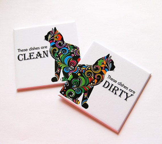 Dishwasher Cat Dishwasher Clean Dishes Etsy