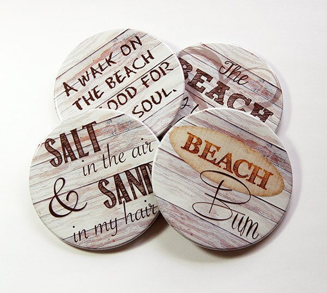 Drink Coasters, Beach House Decor, Coasters, Hostess Gift, Tableware