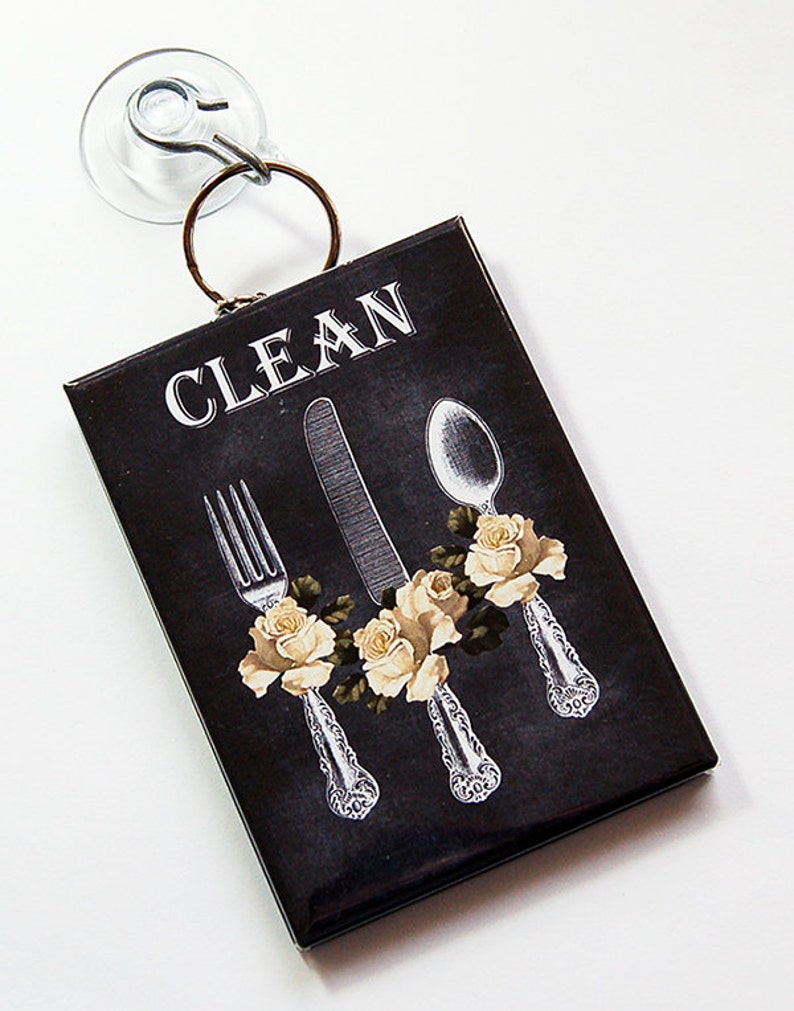 Dishwasher Sign, Clean Dishes Sign, Dirty Dishes Sign, Faux Chalkboard ...