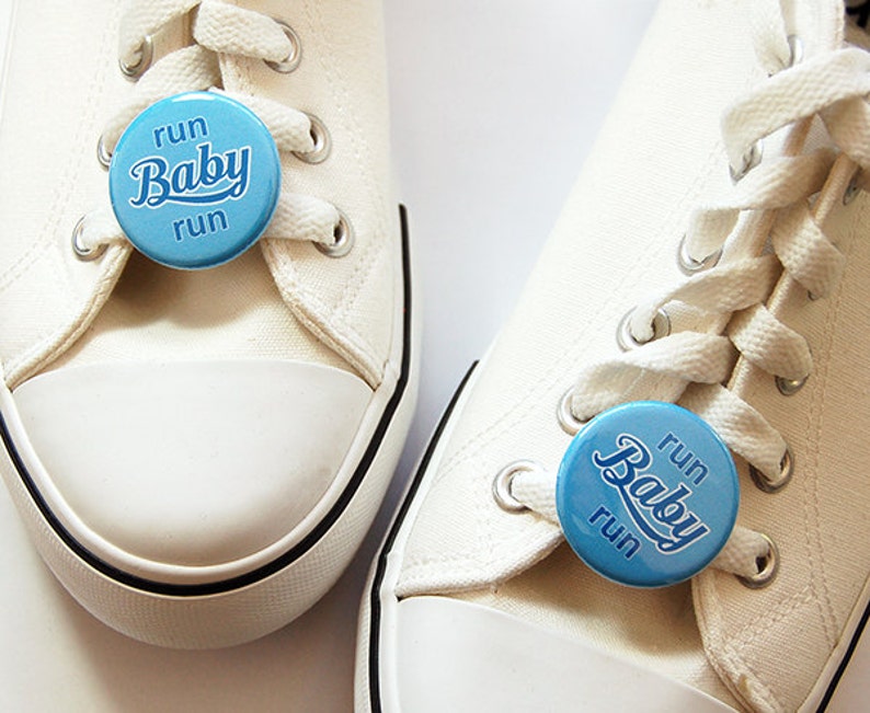 Running shoe charm Run Baby Run Charm Exercise shoelace Etsy