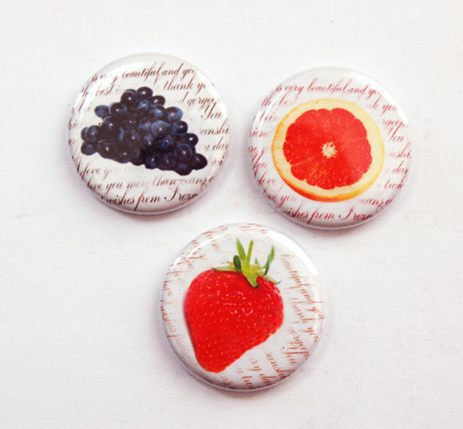 Fruit Button Kitchen Food Etsy