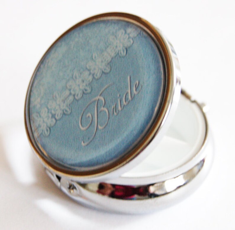 Wedding shower gift Something Blue for the Bride Bride Pill Case for Purse Bridal shower gifts 2196 Personalized Gift
