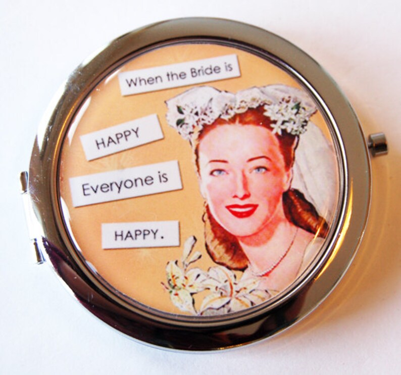 Happy Bride Compact Mirror Gift for Bride Mirror Purse Etsy