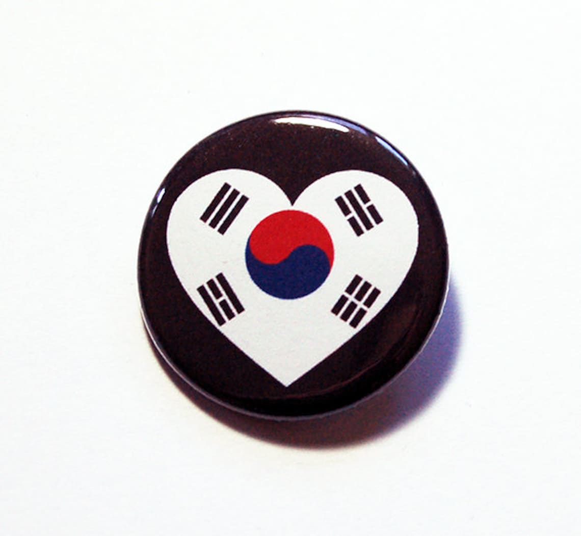 Korean Button South Korea Pin Pinback Buttons Lapel Pin I Love South - Etsy