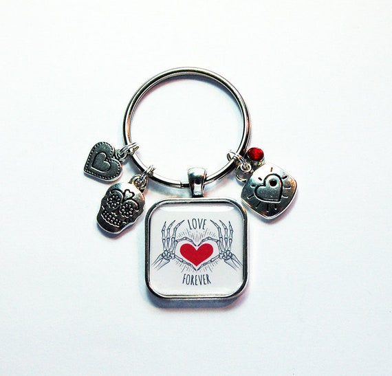 Love Forever Keyring With Charms Gift for Women Cute Keyring 