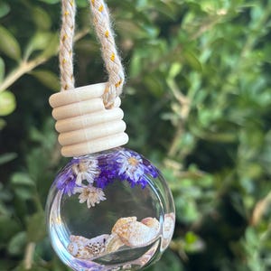 Decorative Hanging Car Diffuser | Personalized Air Freshener | Flowers and Shells